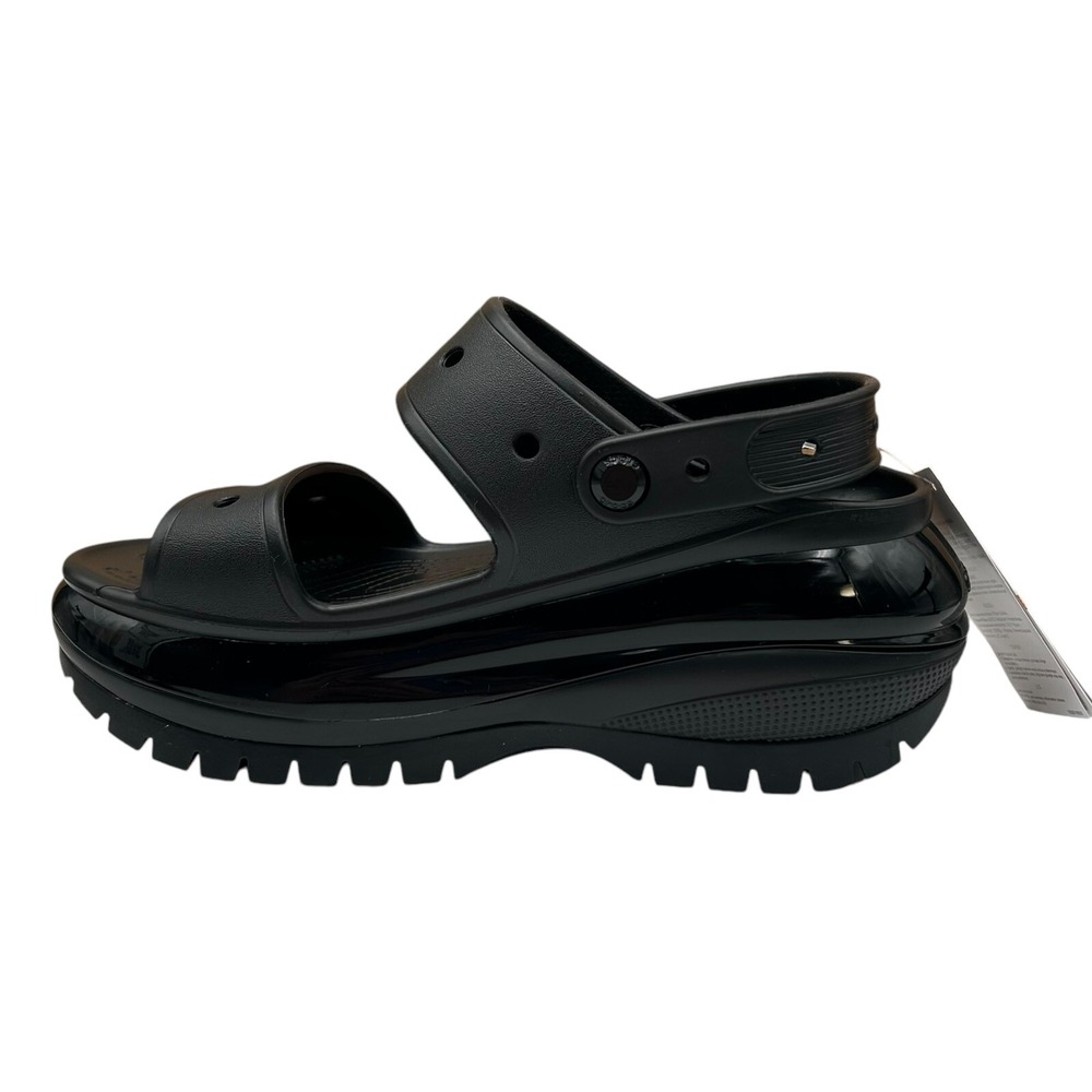 Crocs Women's Mega Crush Sandal Size 9 Black Chunky Platform Water Resistant - Picture 5 of 10